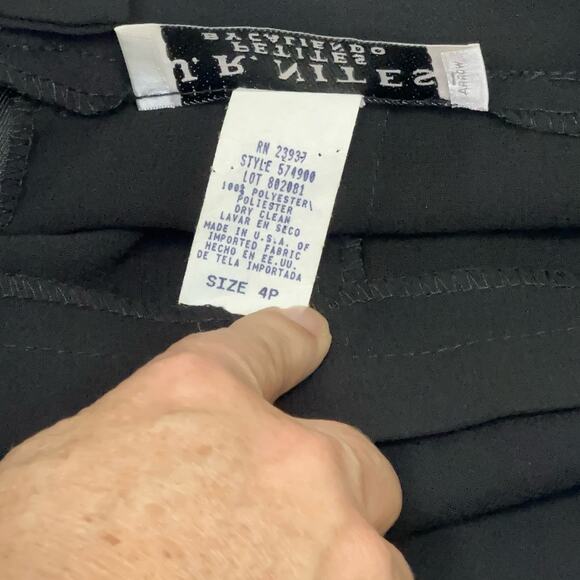 J.R. Nites Petites Black Dress Pants - Size 4P - Picture 3 of 6